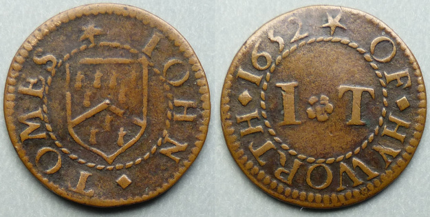 Highworth, John Tomes 1652 farthing Highworth, John Tomes 1652 farthing